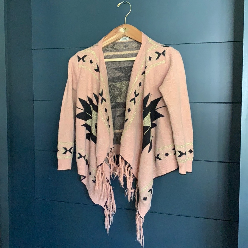 Women’s Small Wool Blend Waterfall Cardigan